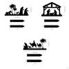 Nativity Scene Silhouette Yard Sign Decor Garden for Walkway