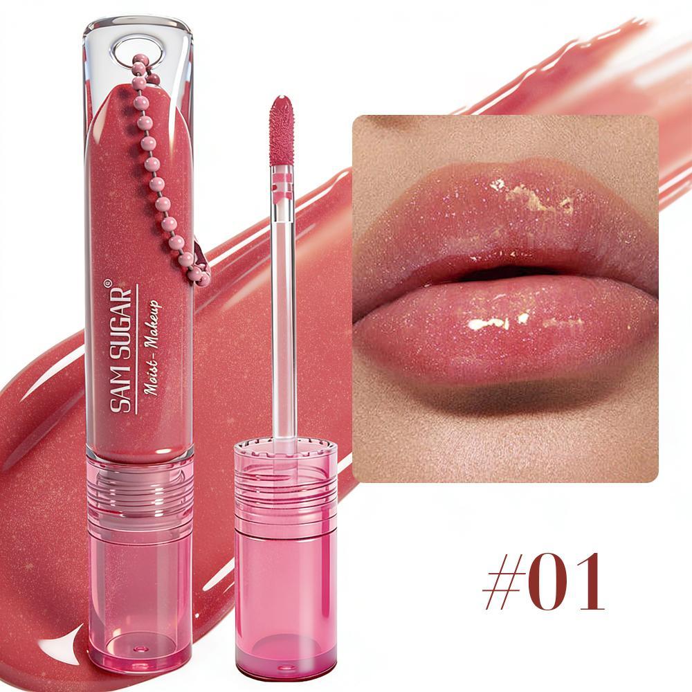 Sam Sugar Hydrating Glossy Lipstick Suitable for All Skin Tones, Travel-Friendly