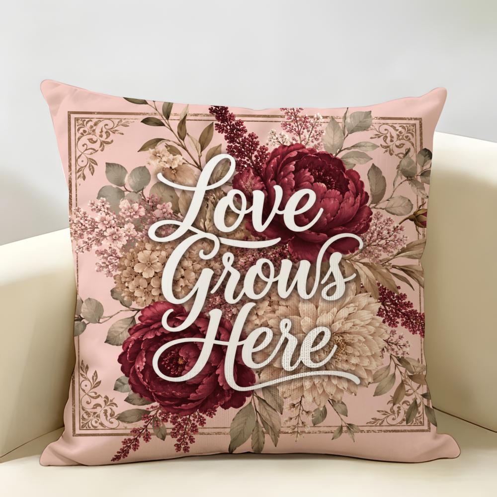 Retro Floral And Bird Patterned Fabric Cushion Cover Durable Hypoallergenic Organic Linen Short Pillow Cover Washable