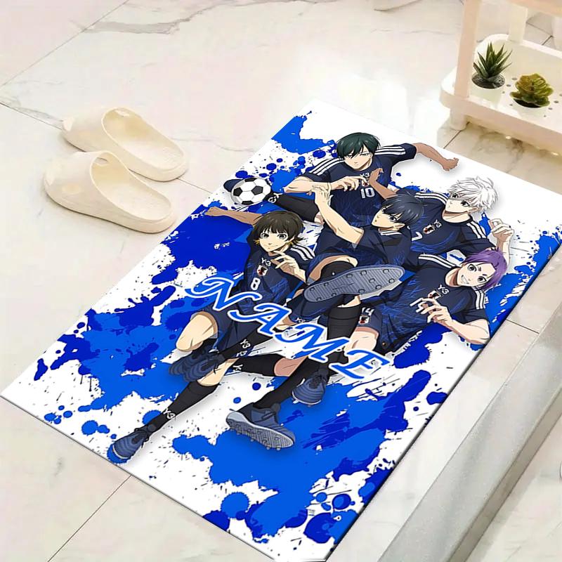 Custom 1Pc Blue Team Spirit Rug Office Carpet Indoor Outdoor Entrance Doormat Nonslip Soft And Comfortable Living Room D29153