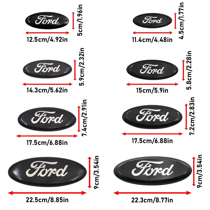 Car Logo Badge Front Rear Grille Hood Bonnet Trunk Emblem Stickers For Ford Focus Mondeo Edge Ecosport Ranger Fiesta Fusion Kuga CQSUV1