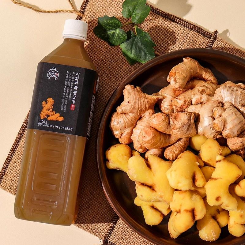 Упрямство Хвана, имбирный чай из деревни Ихва, имбирный чай Сосан, имбирный чай без сахара, бутылка 1100 мл