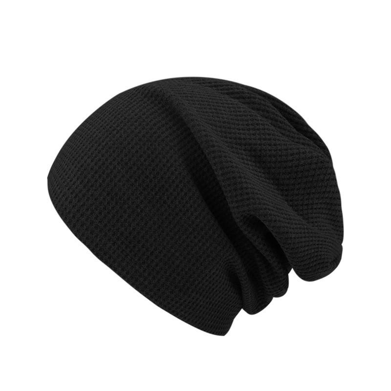 Womens Winter Warm Knit Beanie Hat Wide Brim Cuffed Hip Hop Punk Pullover Ski Cap