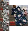 Goodlooking Women Uk Long Sleeve Floral Printed Tunic Tops T Shirt Mini Dress