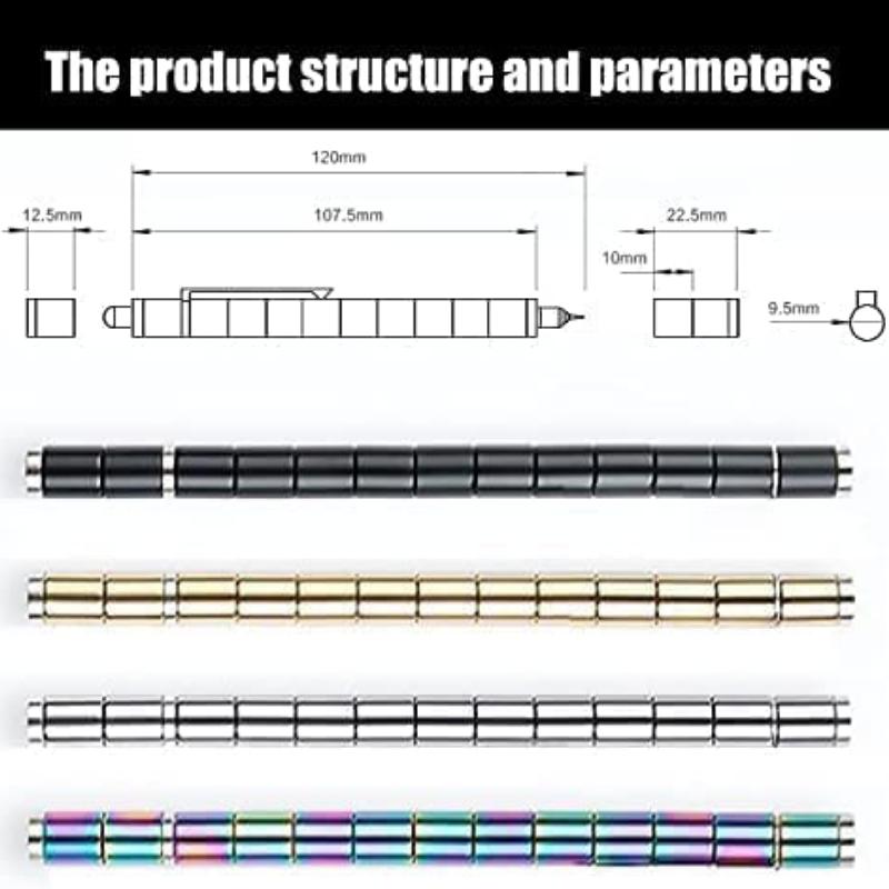 Toy Pen, Decompression Magnetic Metal Pen, Eliminate Pressure Fidget Gadgets, Multifunction Writing Magnet Ballpoint Pen, Gift for Friendss