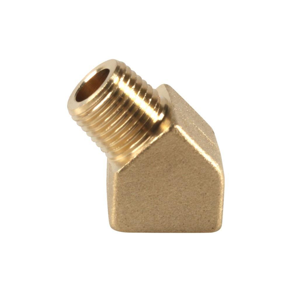 Прочный 1/8" 1/4" 3/8" Фитинг-соединитель для труб NPT Внутренняя резьба к Наружной резьбе Латунный Латунный фитинг для труб Угольник 45 градусов Латунный соединитель для труб