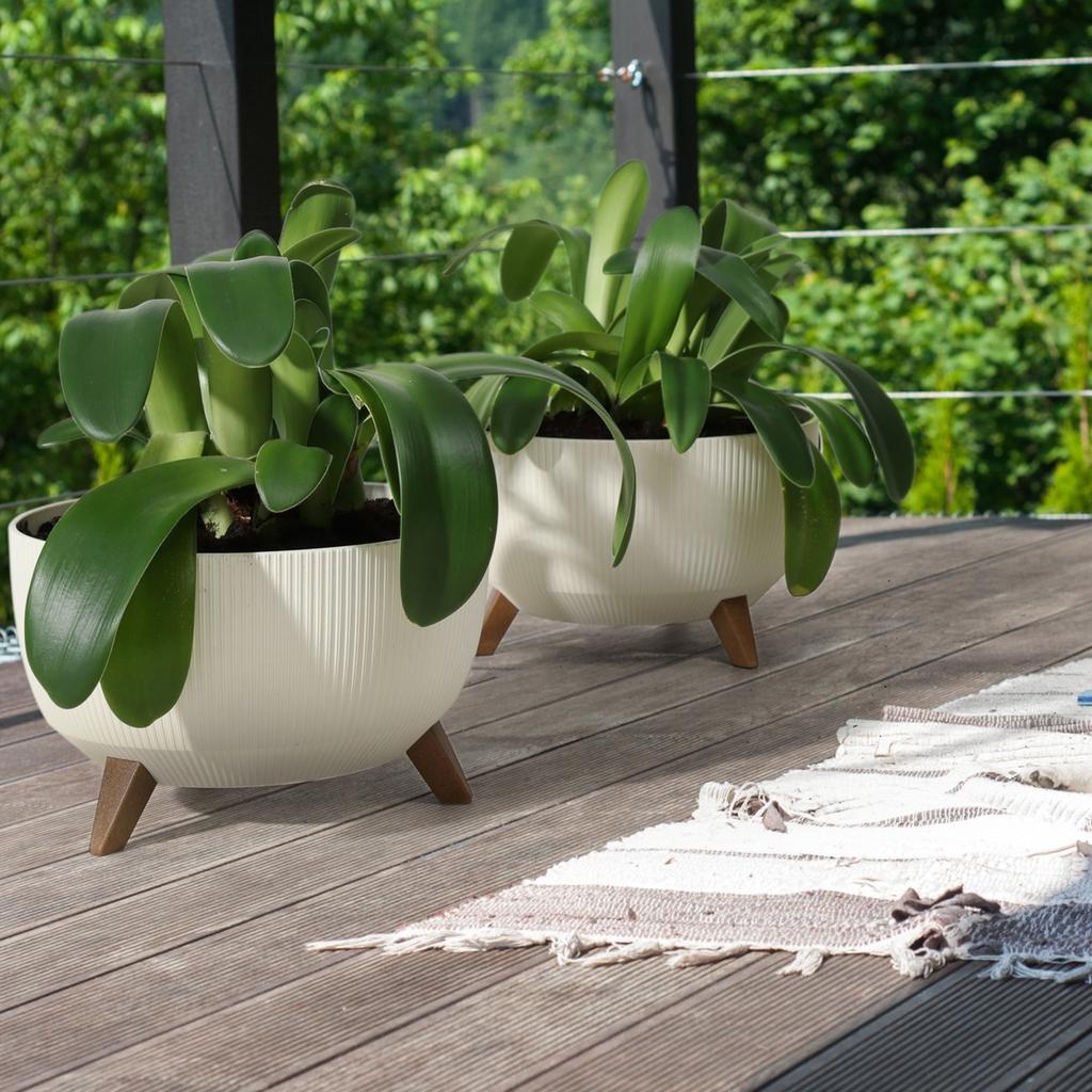 Donica Rosa Linea Eco Recykling Biała