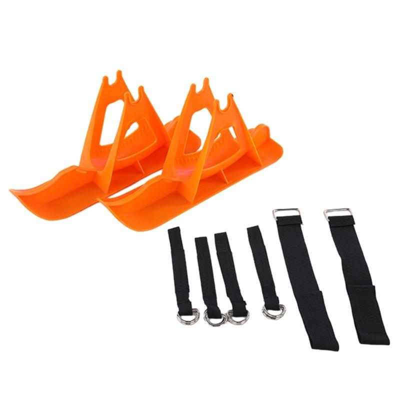 Лыжная пластина Колеса-лезвия Сани Лыжная доска Пляжный скейтборд Снежный самокат Сани Велосипед Лыжи Сани Легко установить