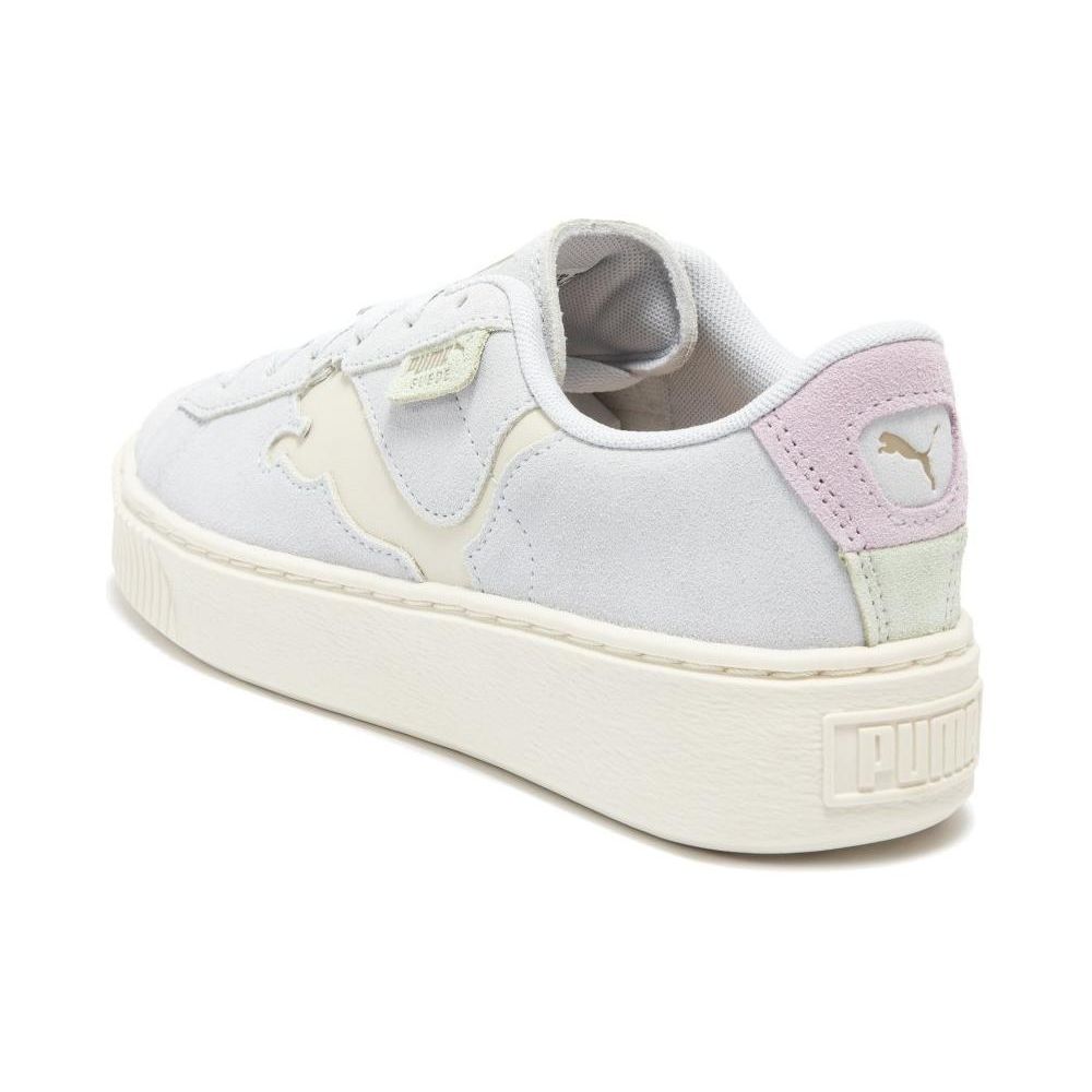 Puma Suede Platform Cutout - Женские кроссовки Silver Mist Grape Серо-зеленый с подсветкой Grape-Mist 397233-03