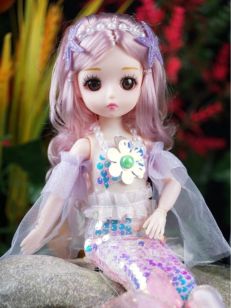 Музыкальная кукла принцесса русалочка для девочек, идеальный подарок от Night Market