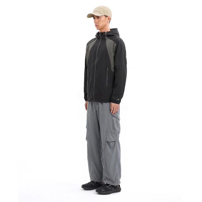 Li Ning Outdoor CF Color Block UPF 50+ Водостойкая Охлаждающая Удобная Защитная от солнца Куртка Унисекс куртки Черная AFDW213-3