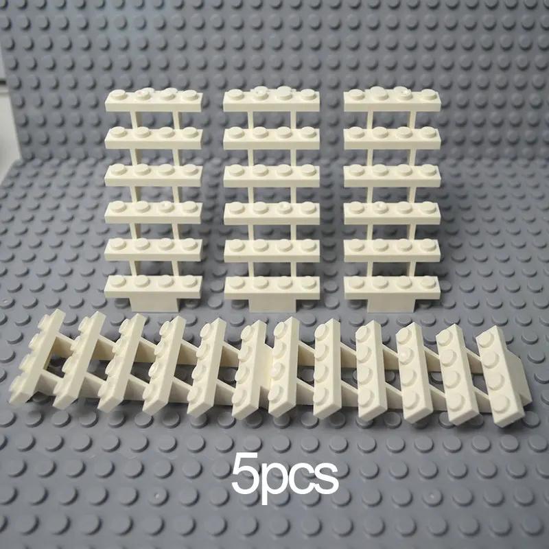 5pcs Staircase MOC Bricks 7x4x6 House Stairs Straight Open 30134 Steps Ladder Modular My City Building Block DIY Bricks Toys