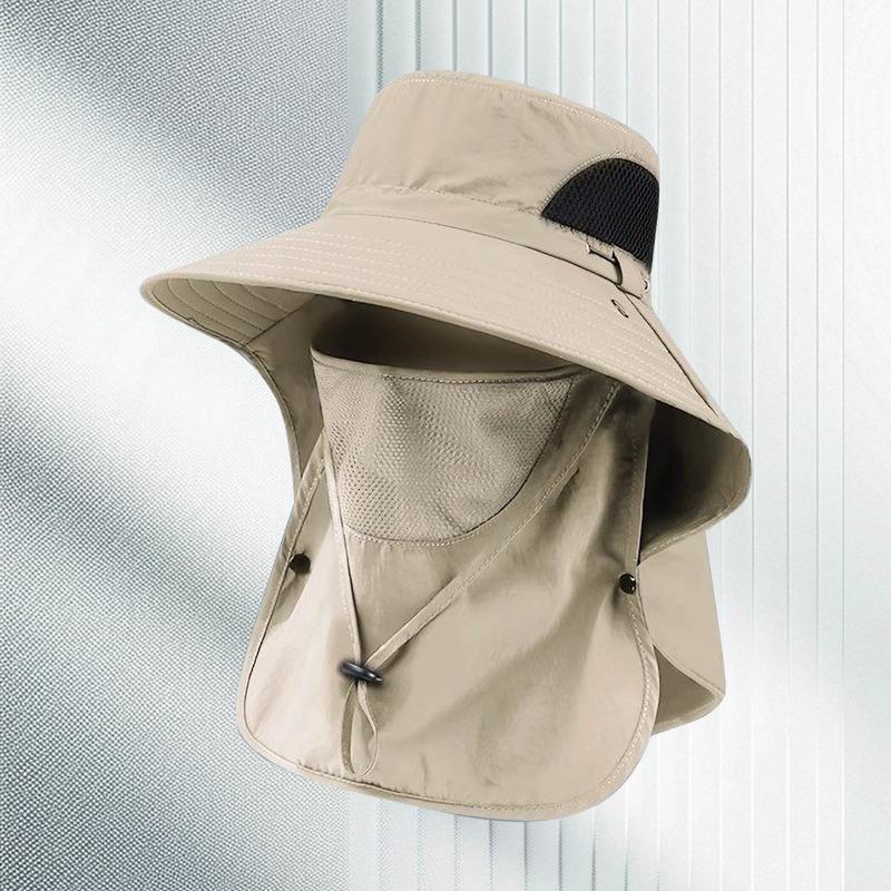 Летняя солнцезащитная рыболовная кепка Летний солнцезащитный козырек Открытый досуг Маска для лица Защита от комаров Альпинистская рыболовная кепка