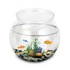 Plastics Fish Bowls Round Aquarium Transparent Fish Keepers Fishbowls One-piece Construction Shatterproof Starter Kit