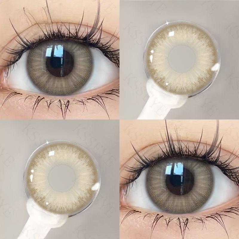 MillCreek Color Contact Lens OMG Series 2pcs/1Pair Soft Eye Dia 14.0mm for Yearly Used OMG Brown/grey/green/purple