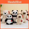 Милая плюшевая игрушка панда Оригинальный дизайн Мягкий короткий плюш Чучело животное Подарок на день рождения 30см