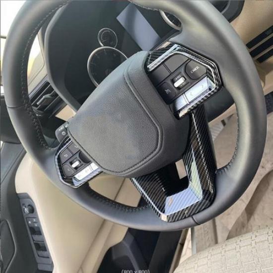 For Toyota Land Cruiser 2022 2023 Carbon Fiber Steering Wheel Decor Cover Trim