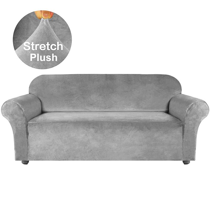 Высококачественные плюшевые эластичные чехлы для диванов для гостиной, секционный угловой диван, чехол, эластичная защита для мебели, 1/2/3/4 места