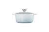 Литая эмалированная кастрюля Le Creuset Signature Cocotte Ronde 18 см Coastal Blue Gas IH Oven, совместимая с японской духовкой [Авторизованный продукт]