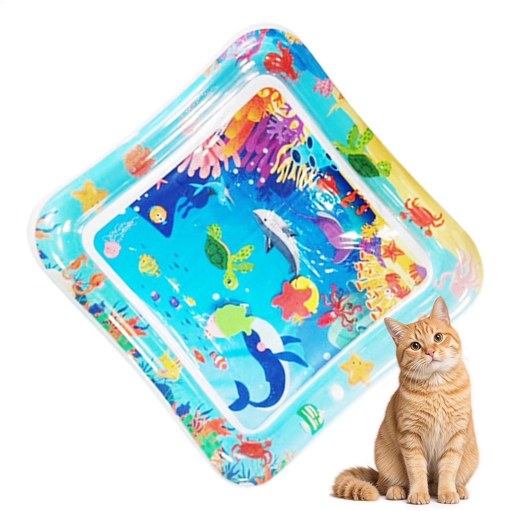 Pet Cool Play Mat Inflatable Water Cushion PVC Heat Dissipation Pad For Cat Dog Indoor Backyard Summer Cooling Use