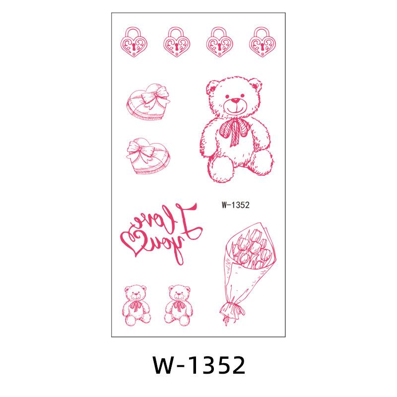 Tattoo Stickers Waterproof And Sweat-Proof Valentine'S Day Temporary Disposable Tattoo Stickers Cute