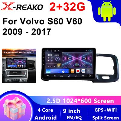 Для Volvo s60 V60 2009-2017 Android 2 Din Car Auto Carplay 4G+WIFI GPS Car Radio Navigation Multimedia Video Player Stereo BT