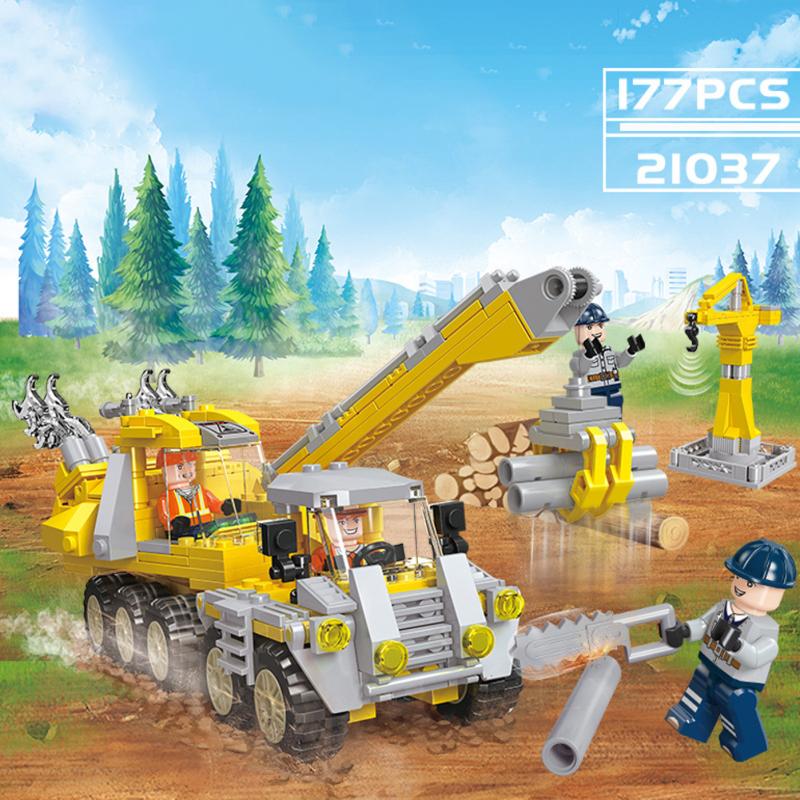 Construction Engineering Vehicle Building Blocks Toys Plastic Small Particles Diy Assembled Toys For