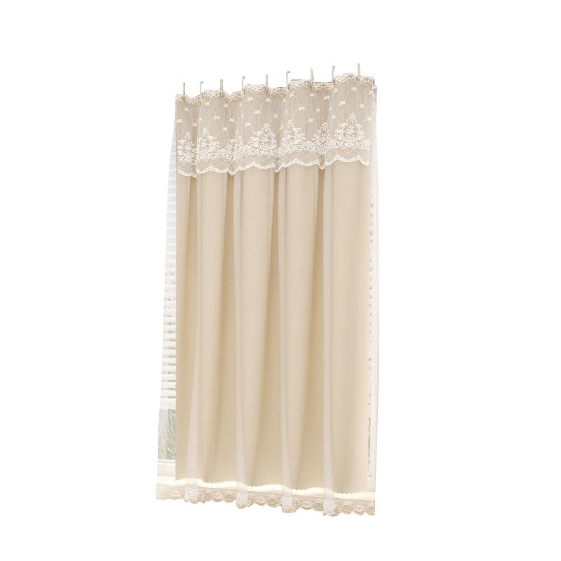 90cmx150cm Lace Curtains Double Layer Polyester Living Room Hanging Curtain Window Decoration Blackout Drape Romantic