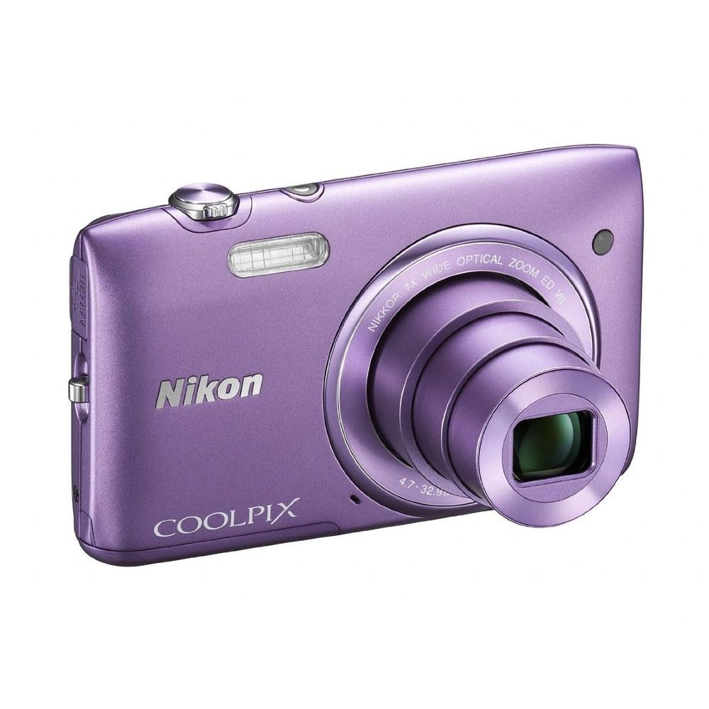 Nikon Цифровая камера COOLPIX S3500 7-кратный оптический зум 20,05 мегапикселей Орхидея-фиолетовый S3500PP
