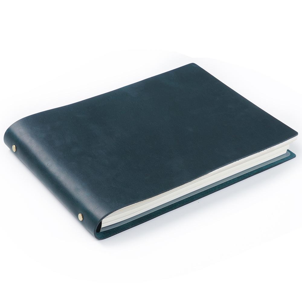 Genuine Real Crazy Horse Genuine Full Grain Leather Book Cover Notebook Note Book Crazy Horse Leather Handmade NoteBook