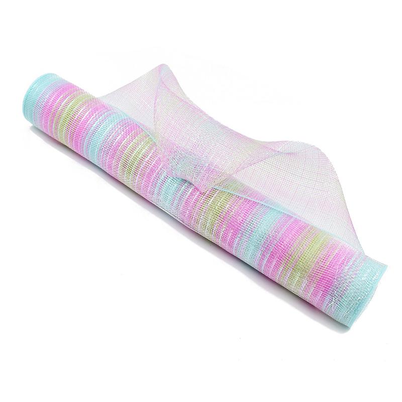 Один рулон полиэстера, новый продукт, 53 см, сетка, пасхальный венок, материал, красочная сетка, праздничное украшение, многостиль