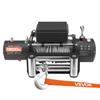 Electric Winch, 6100 kg Load Capacity, 12V DC Truck Winch with 9.5 mm x 24 m Steel Rope, Wireless & Wired Remote Control, IP55 Waterproof for Towing
