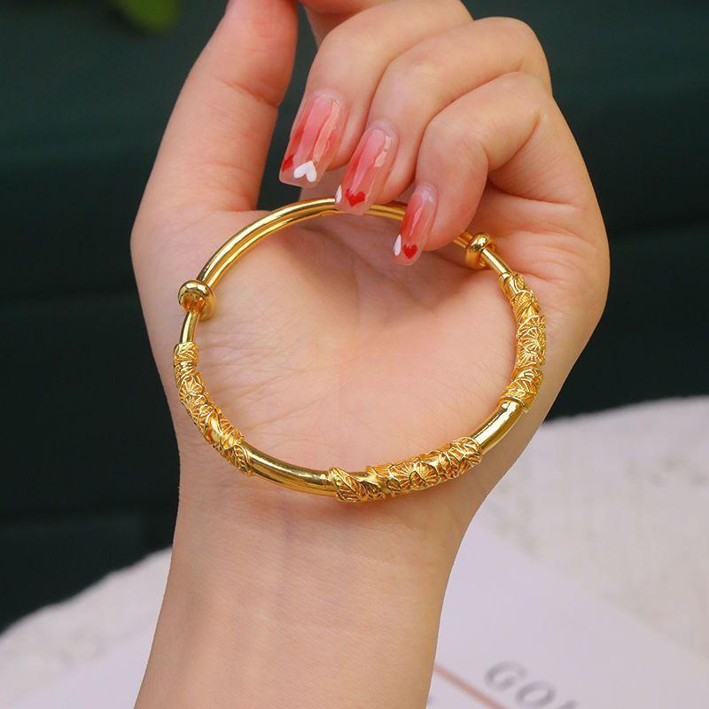 Браслет золотого цвета из акации Teng Ins, высококачественный цветочный браслет, свадебный подарок для подруги, мамы