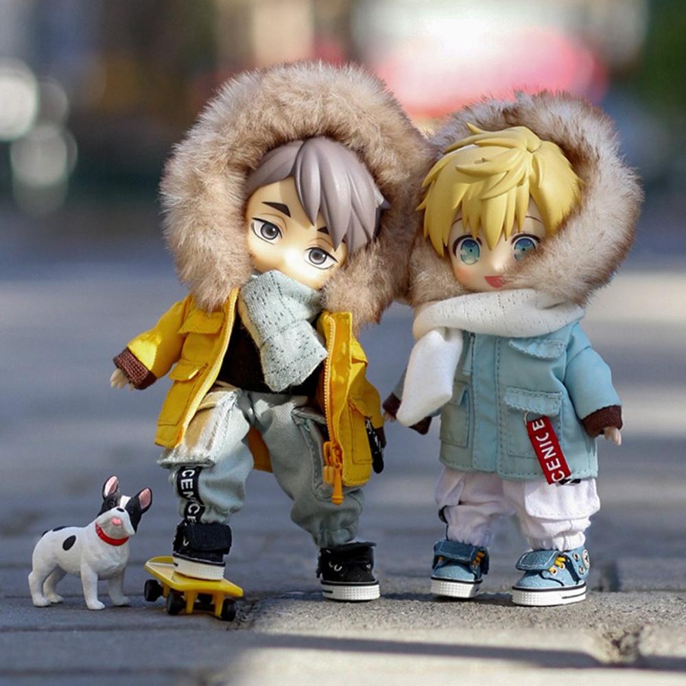 Новая мини-милая пуховая куртка хлопковая куртка пальто пальто с капюшоном об короткие носки для 1/12bjd, obitsu11, mollys, ob11 куклы обувь аксессуары