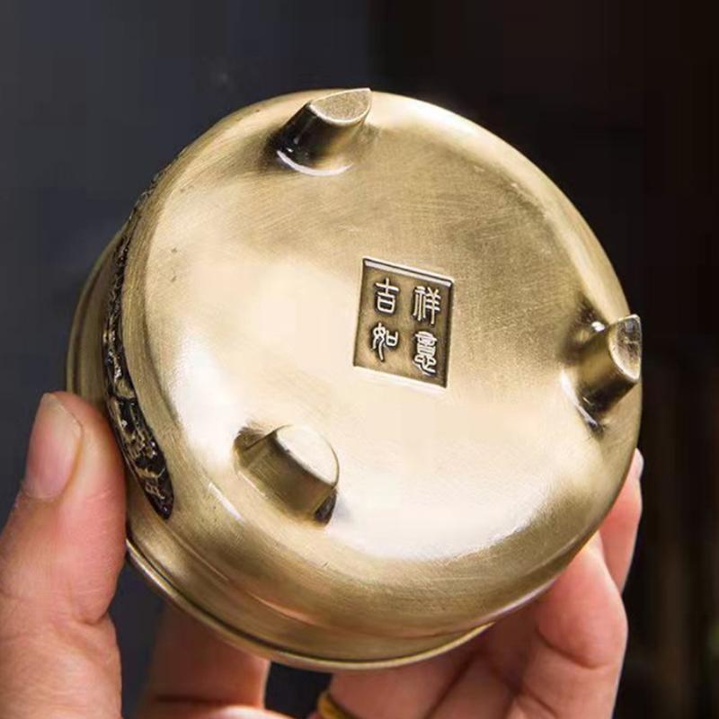 Чистая медь антикварная трехногая ароматерапевтическая печь своими руками бытовая сковорода для дома благовония проволока курильница для чайной церемонии украшение