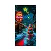 Christmas UV Fluorescent Door Banner/cover Background/holiday Party Decoration/Christmas Decorative Hanging Cloth