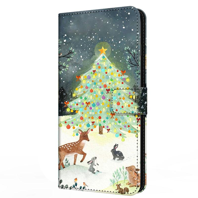 Чехол для Xiaomi Poco F7 F 7 с подставкой-книжка из кожи Merry Christmas Магнитный кошелек-защита Redmi Turbo 4 Pro