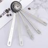 Stainless Steel Measuring Spoon Long Handle Coffee Scoop Spoon Tablespoon 5ml 10ml 15ml 20ml 30ml Cooking Measurement Tool for Ground Coffee