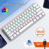 T-WOLF T60 61-клавишная механическая игровая клавиатура с возможностью горячей замены, смешанной подсветкой и двухцветными синими переключателями (русский)