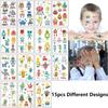 15 Sheets Children Cute Cartoon Unicorn Temporary Tattoo Stickers Baby Shower Kids Body Makeup Sticker Tattoos Mermaid SP-203