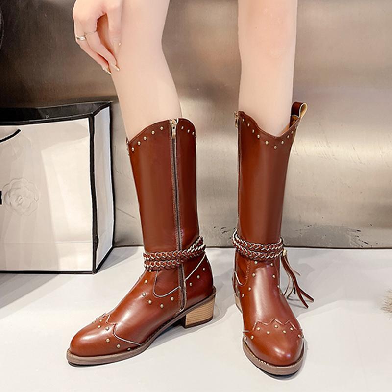 Брендовые высокие ботинки Chelsea, женские туфли на каблуках, дизайнерские новые кожаные туфли-гладиаторы, женские трендовые туфли на осень, зимние туфли Botas Mujer