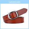 Womens Leather Belt With Simple Design And Bright Leather Finish For Casual Wear