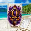 proof beach towel with a Omega Psi Phi pattern - soft,absorbent,quick-drying,machine washable - perfect for swimming,camping,bathing