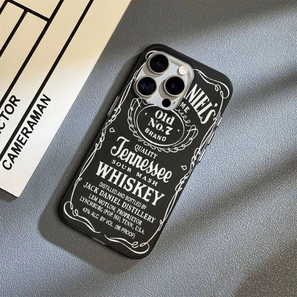 Бренд J-Jack D-Daniel Роскошный чехол для телефона для iPhone 17 16 15 14 13 12 11 Pro Max Plus Гофрированный бампер Задняя крышка Корпус