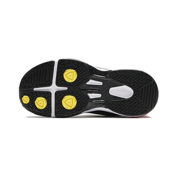 Anta Kids Running Series Sports Sweat-Absorbing Low-Top Running Shoes Kids Running Shoes Black Red 312349964-1