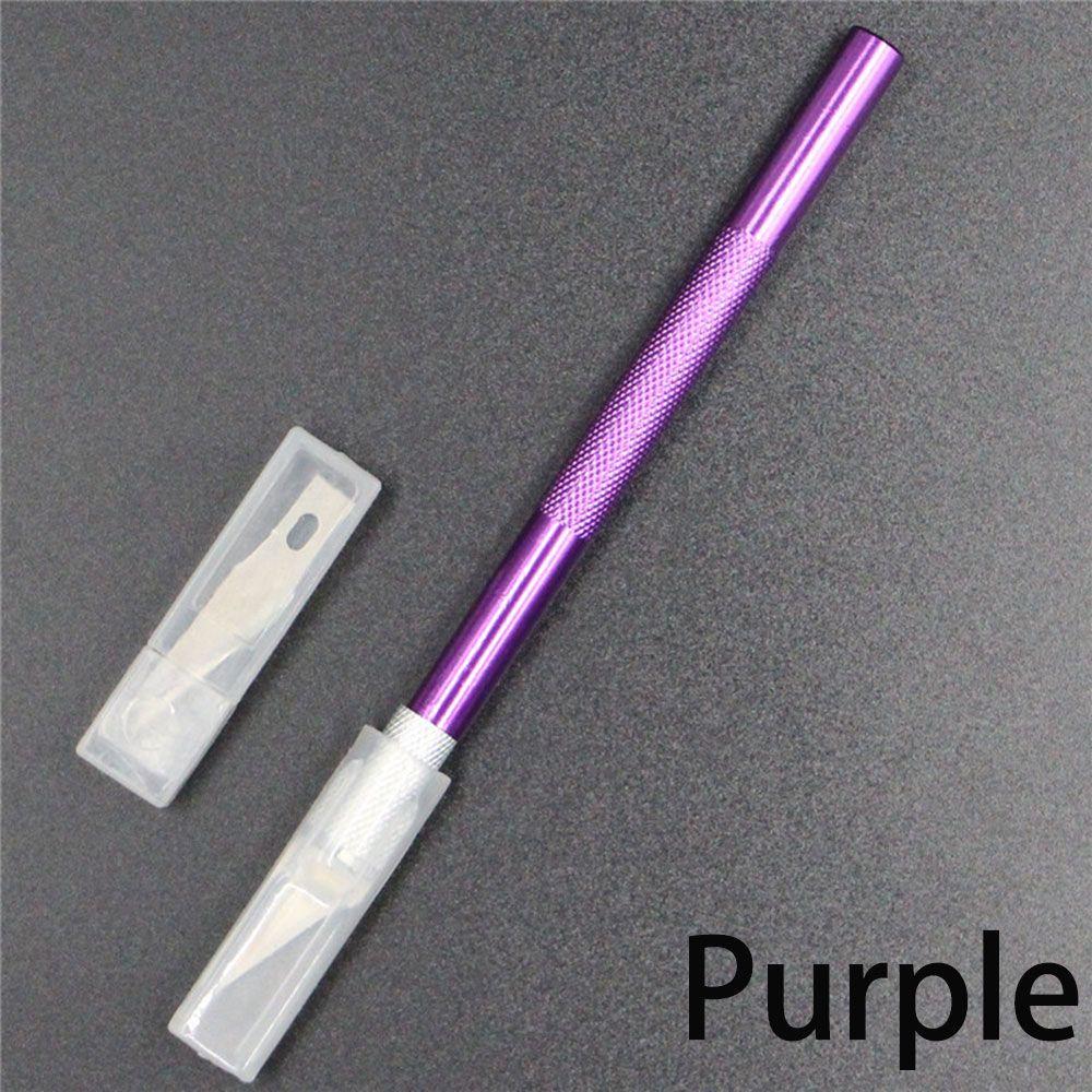 Cake Sculpture Craft Metal Scalpel Non-slip Knife Engraving Cutter with 6pcs Blade Pastry Tools
