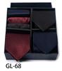 Men'S Gift Box Set Tie Fashion Business Net Color Jacquard Tie Square Scarf