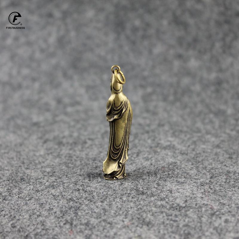 Медная Статуэтка Будды Подвесное Украшение Благословение Домашний Декор для Гостиной Дома Счастливый Латунный Фигурка Настольное Украшение Брелок Подвеска