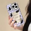 Zhitai Мультяшный силиконовый чехол для iPhone 15 Pro - Три в одном: зеркало, браслет 12, 14, 16 Pro Max.
