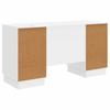 Glossy White Desk 142.5 x 50 x 75 cm Particleboard